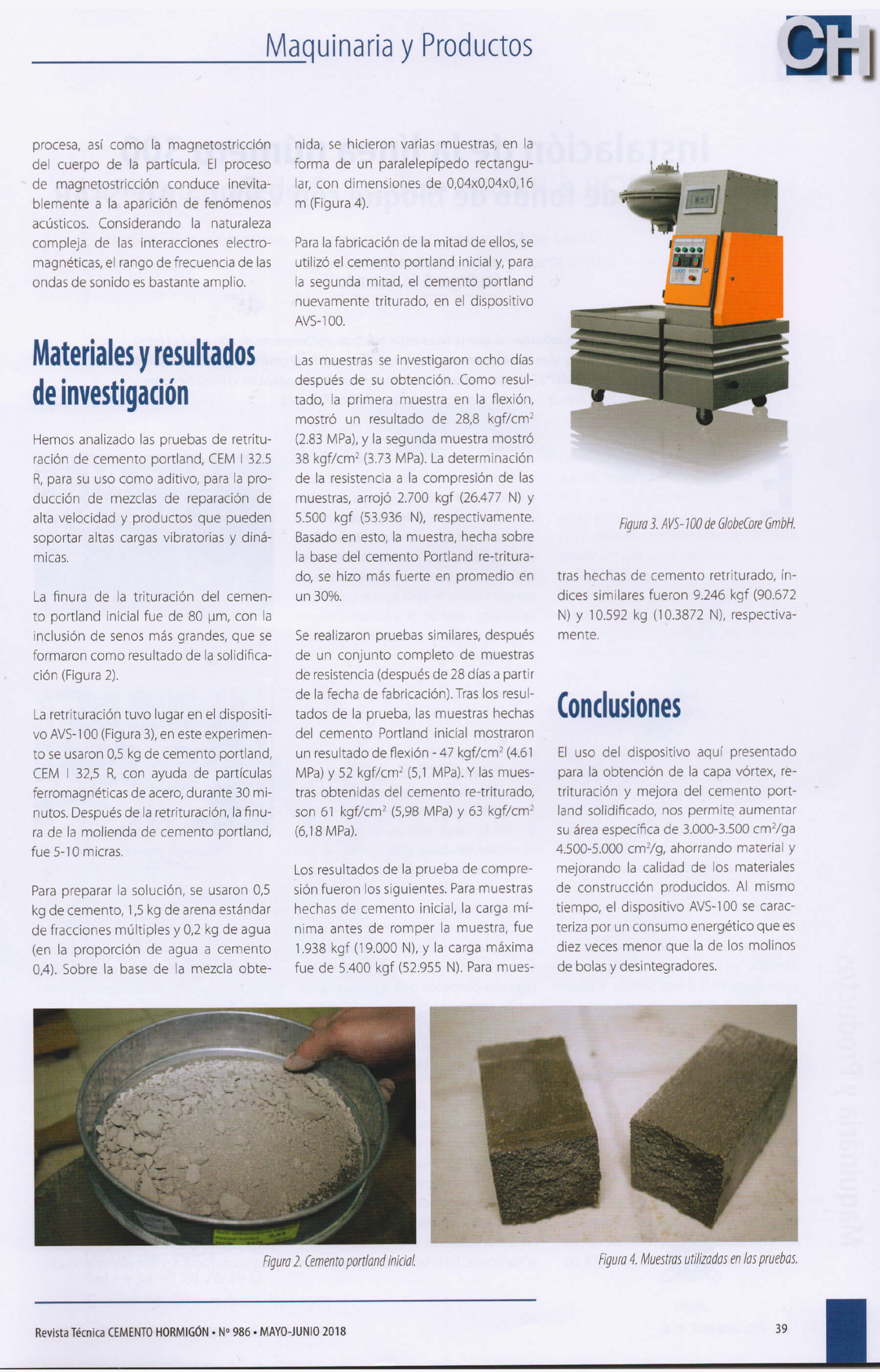 GlobeCore in der Presse: Cemento Hormigón Magazine